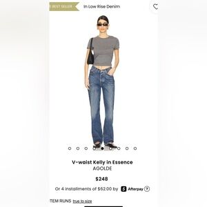 Agolde V Waist Kelly Straight Jeans